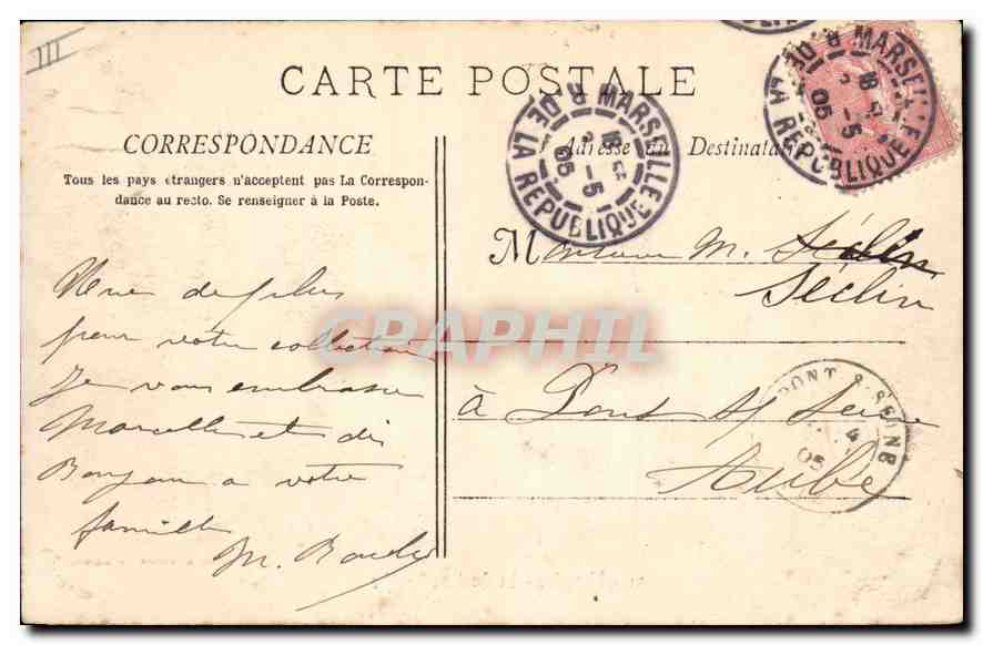 Marseille - Le Quai au Souffre — éditeur E. Lacour, n°31 — Verso