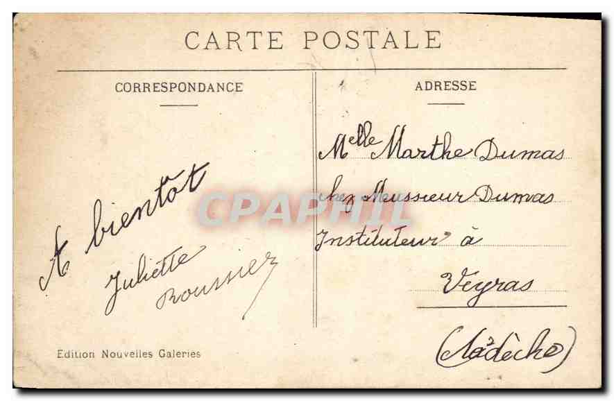 CPA Marseille Le Chateau d'If — Verso