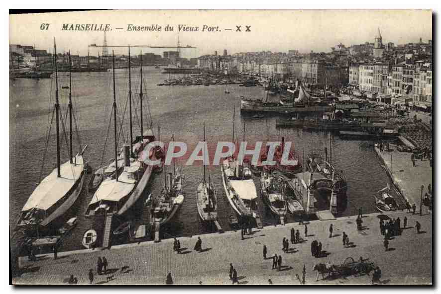 CPA Marseille Ensemble du Vieux Port