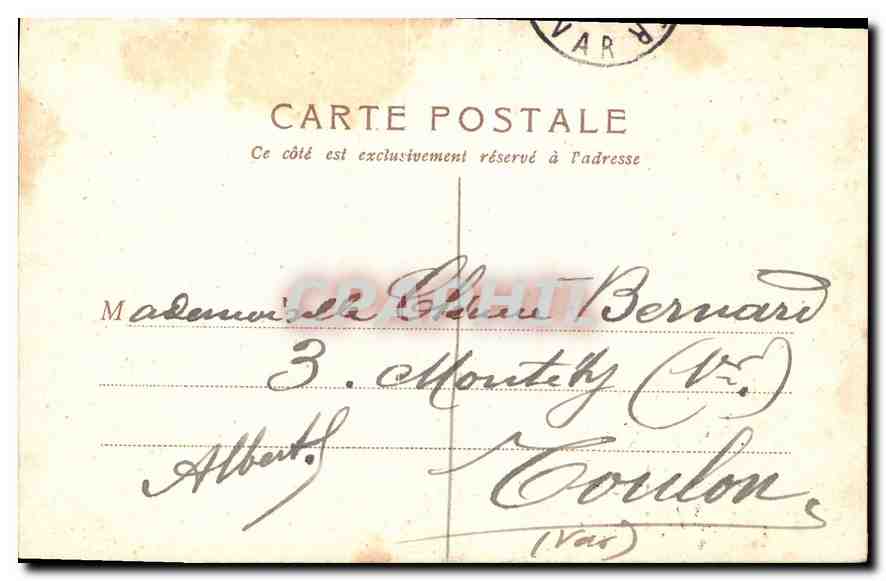 CPA Marseille Notre Dame de la Garde — Rückseite