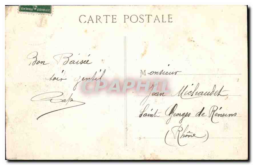 CPA Marseille Le Phare de la Desirade — Verso