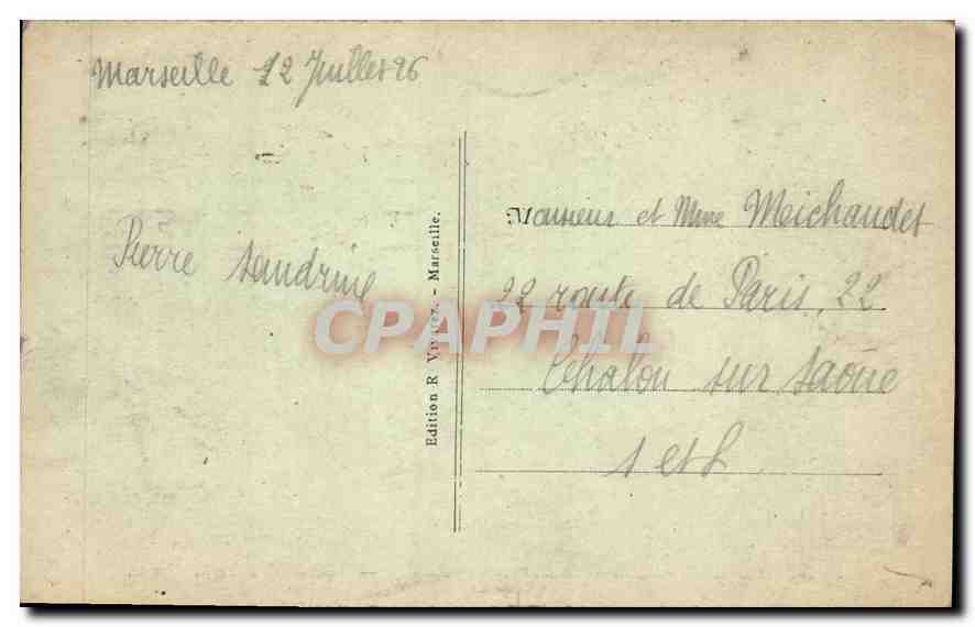 CPA Marseille Phare de la Desirade — Rückseite