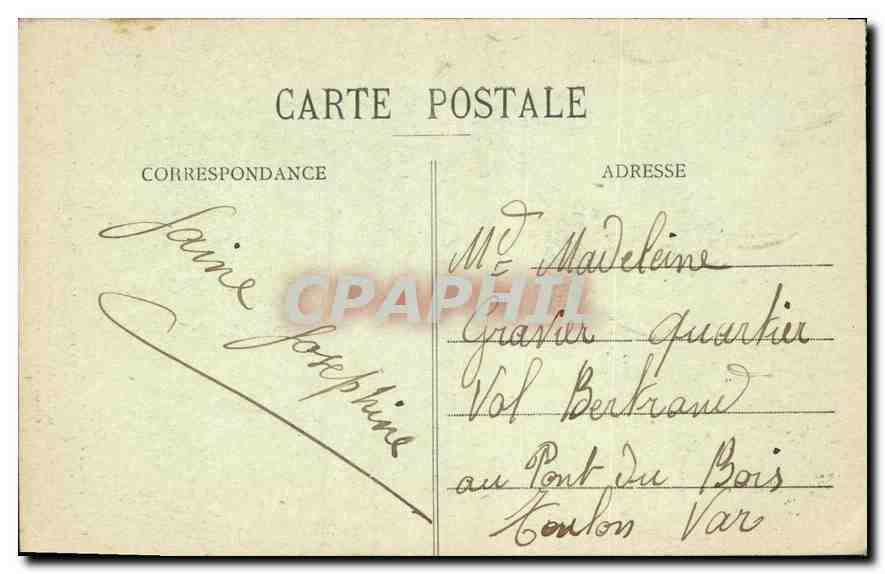 CPA Marseille Notre Dame de la Garde — Rückseite
