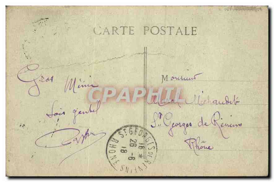 CPA Marseille Port de la Joliette — Rückseite