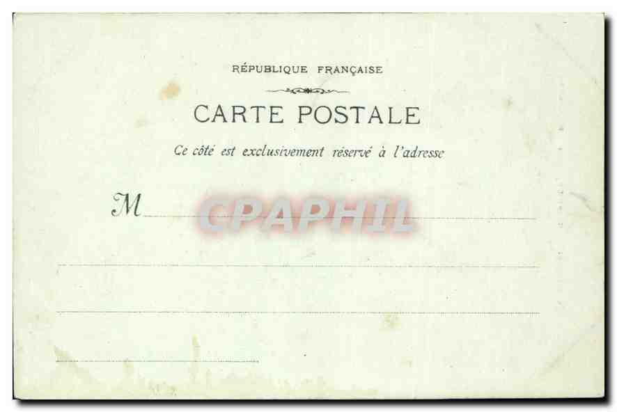 CPA Marseille L'Eglise des Reformes — Verso