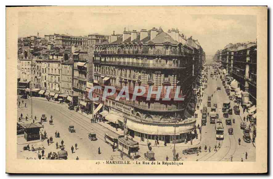 CPA Marseille La Rue de la Republique