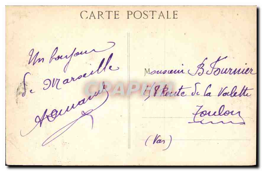 Marseille — La Rue Cannebière — Photographie — Verso