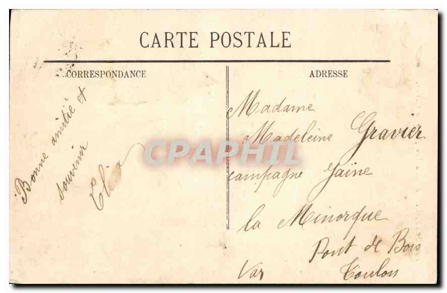 CPA Marseille La Vierge de la Garde — Rückseite