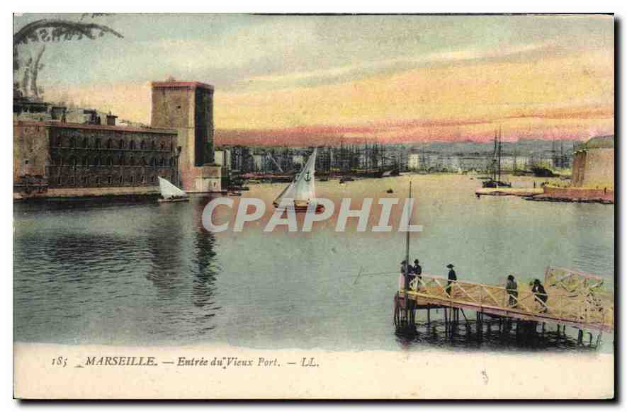 CPA Marseille Entree du Vieux Port