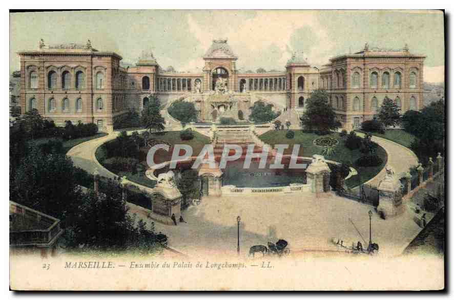 CPA Marseille Ensemble du Palais de Longchamps