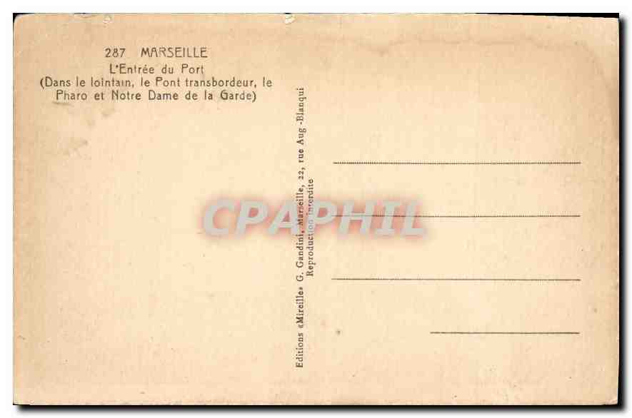 CPA Marseille L'Entree du Port — Reverso
