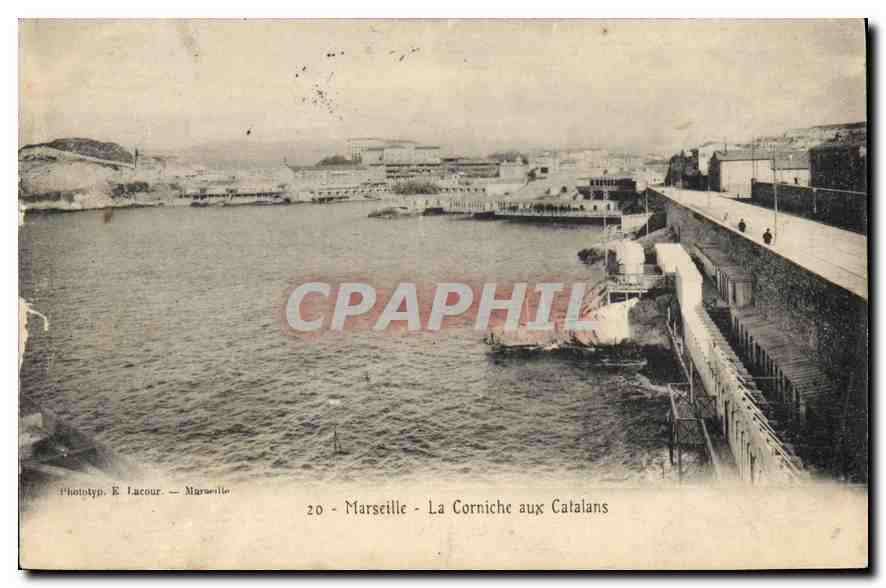 CPA Marseille La Corniche aux Catalans