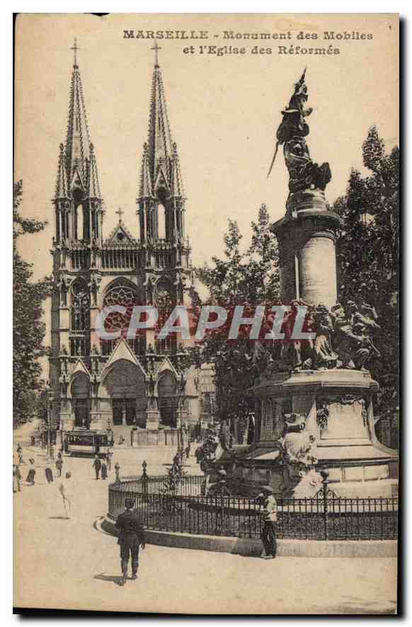 Marseille - Monument des Mobiles et l'Église des Réformées