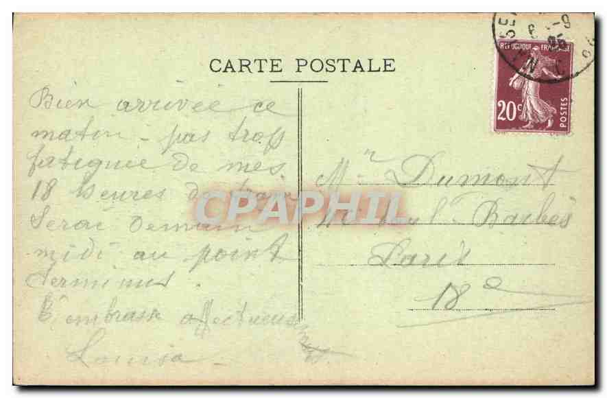 CPA Marseille N. D. de la Garde Le Maitre Autel — Rückseite