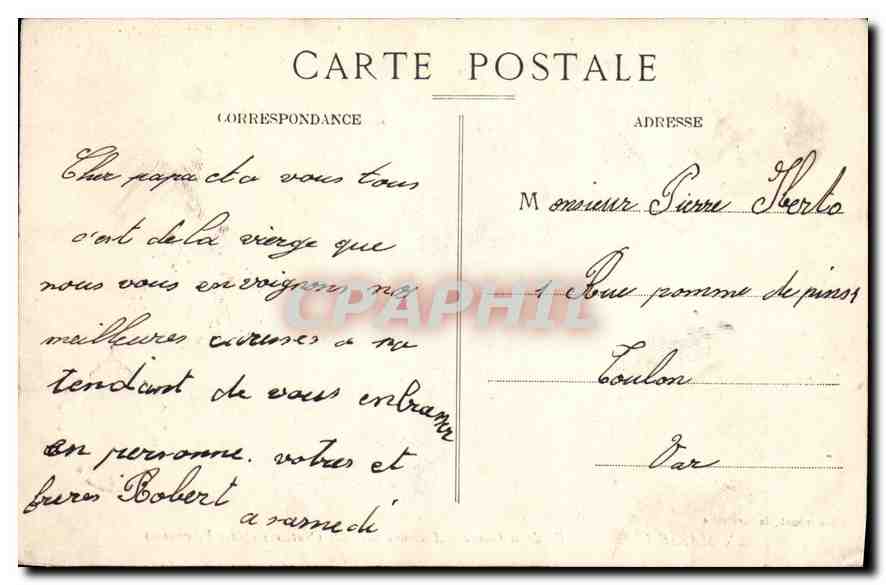 CPA Marseille N. D. de la Garde Ancienne voie des Oratoires et des Processions — Rückseite