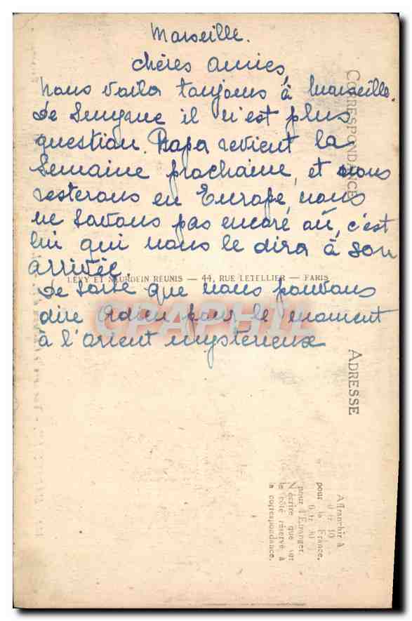 CPA Marseille Vue ver le Chateau d'If — Verso