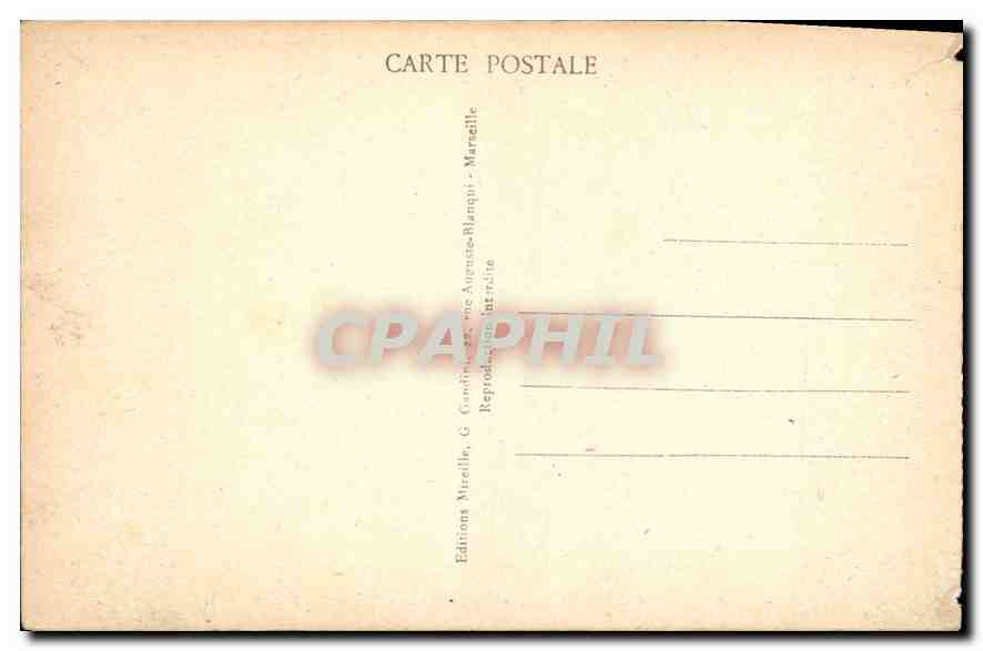 CPA Marseille La Corniche Le Prophete — Verso