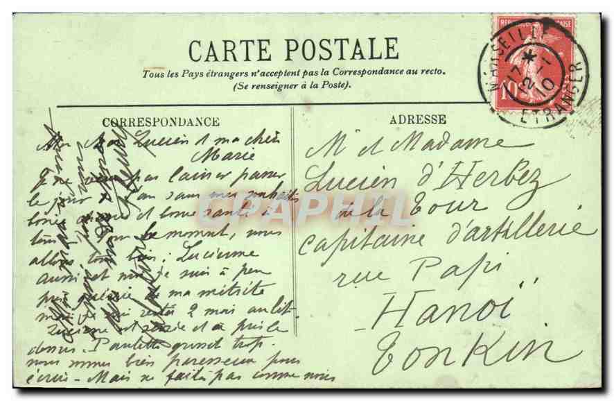 CPA Marseille L'Eglise des Reformes — Verso