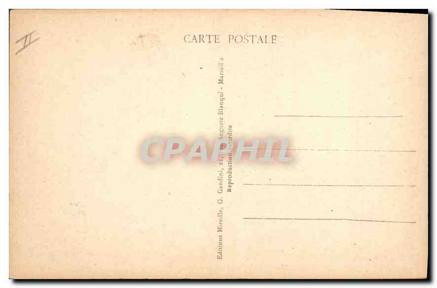 CPA Marseille Les Iles vues de la Corniche — Verso