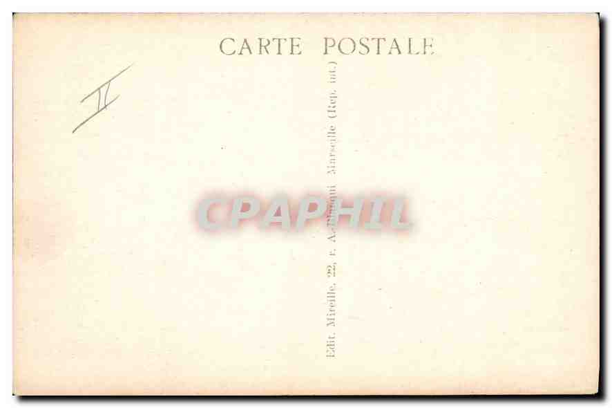 CPA Marseille Un Coin du Vieux Port Bateaux — Verso