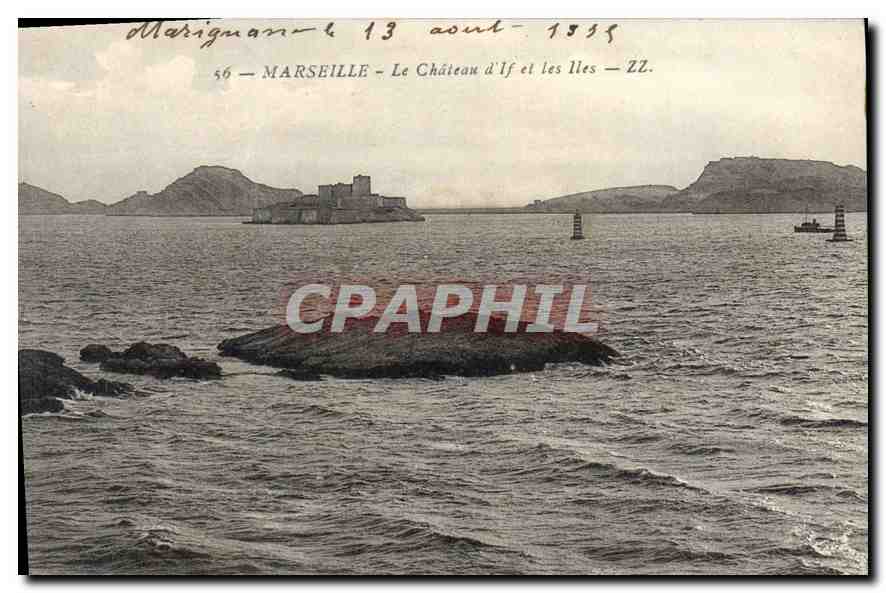 CPA Marseille Le Chateau d'If et les Iles