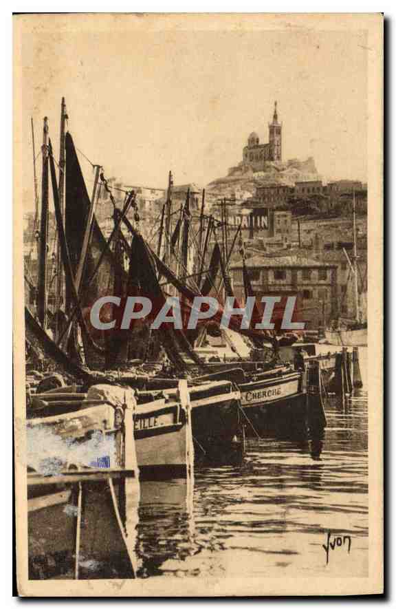 CPA Marseille N. D. de la Garde vue du vieux port