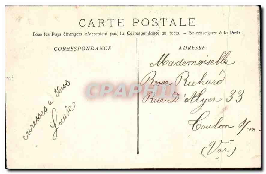 CPA Marseille Perspective des Allees de Meilhan des Capucines — Verso