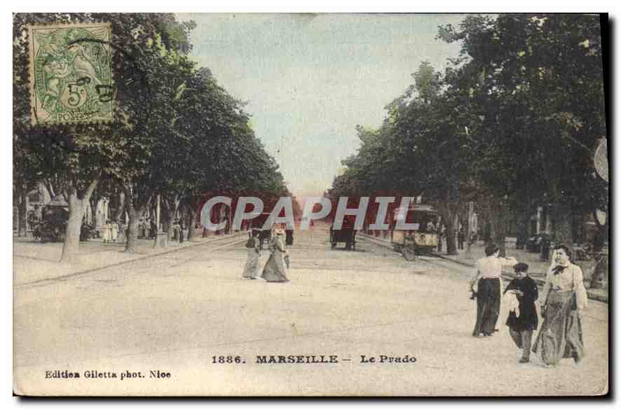 CPA Marseille Le Prado Tramway