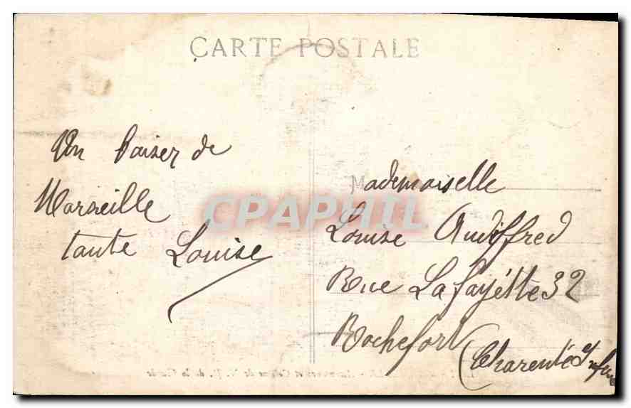 CPA Marseille Ascenseurs et Coline de N. D. de la Garde — Rückseite