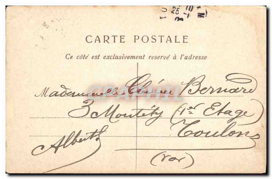 CPA Marseille La Bourse — Verso