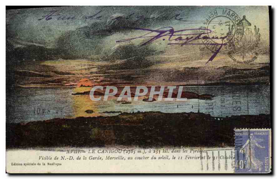 CPA Le Canigou Visible de ND de la Garde Marseille 