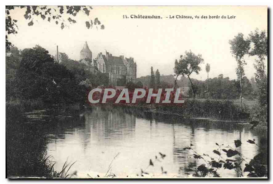 Châteaudun — Le Château vu des bords du Loir — Éditeur non identifié, n° 14
