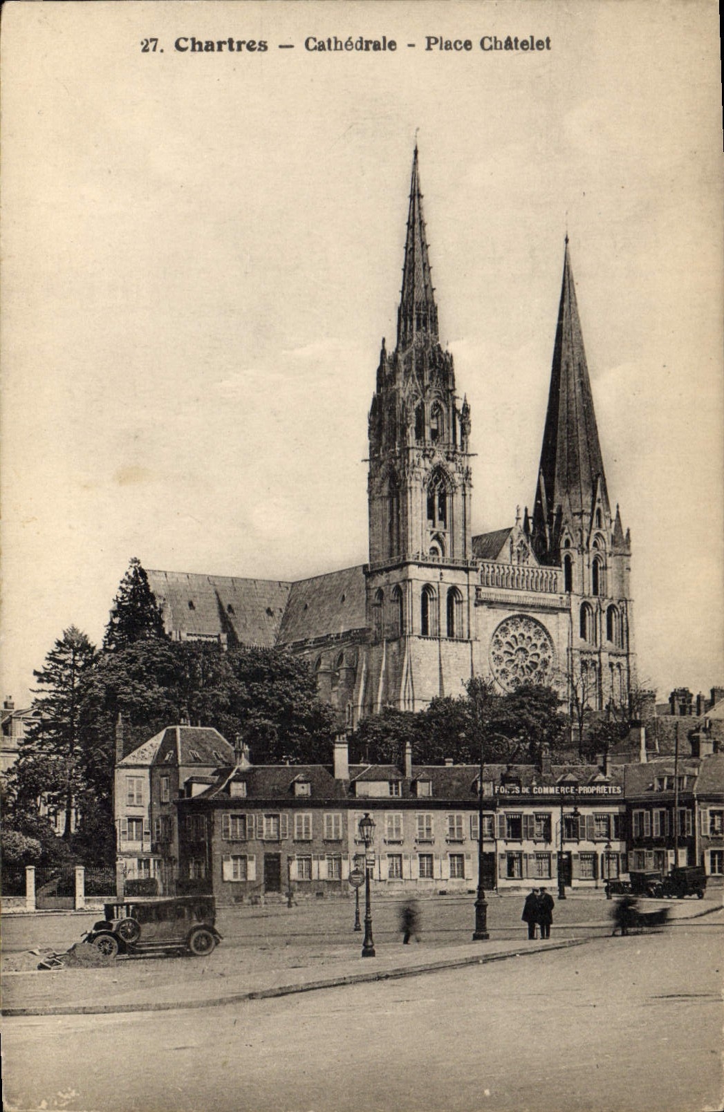 CPA Chartres Cathedrale Place Chatelet 