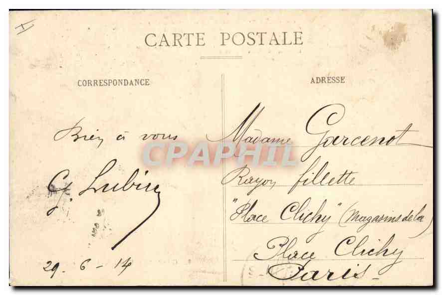 CPA Chartres E et L La Porte Guillaume  — Verso