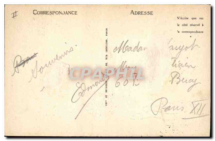 CPA Chartres La Porte Guillaume  — Verso