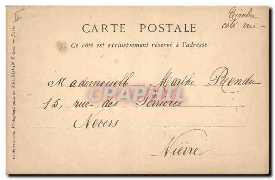 CPA Chartres Vue Generale prise de la Courtille  — Rückseite