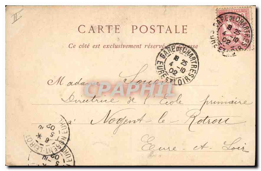 CPA Chartres La Porte Guillaume  — Verso
