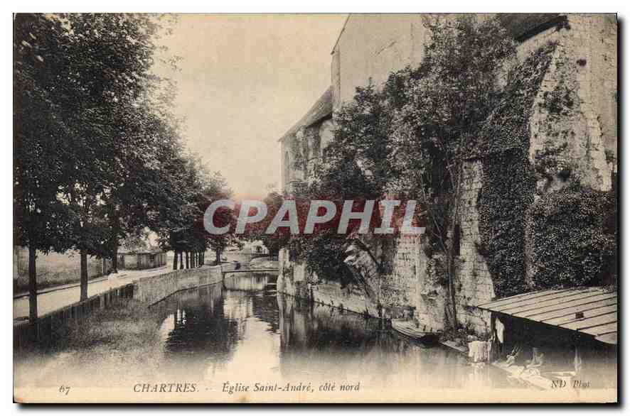 CPA Chartres Eglise Saint Andre cote nord 