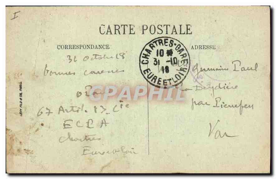 Chartres — Maison du Docteur, Rue Noël Ballay — LL — Verso