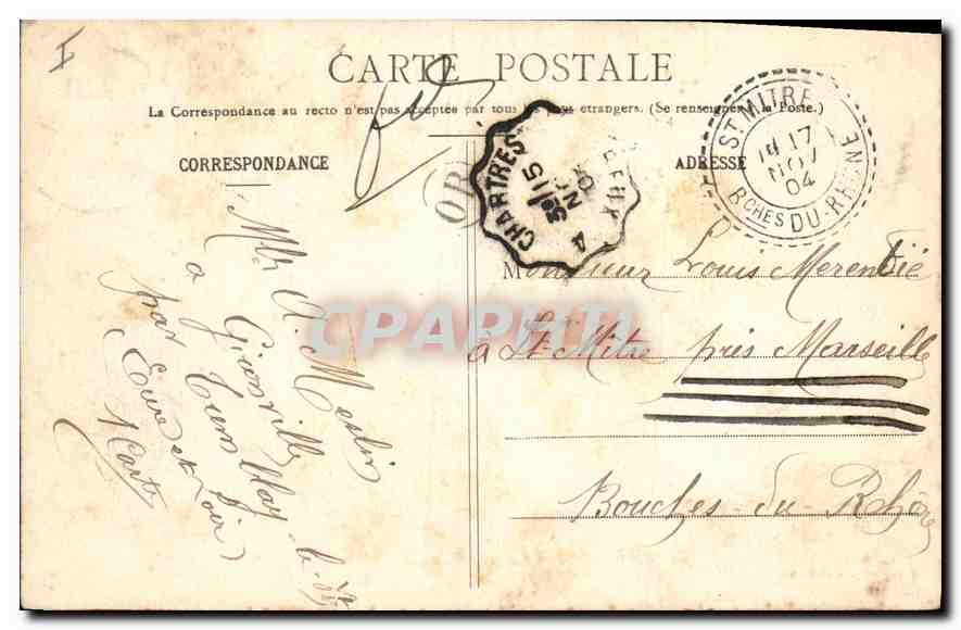 CPA Chartres La Porte Guillaume XIV siecle  — Rückseite
