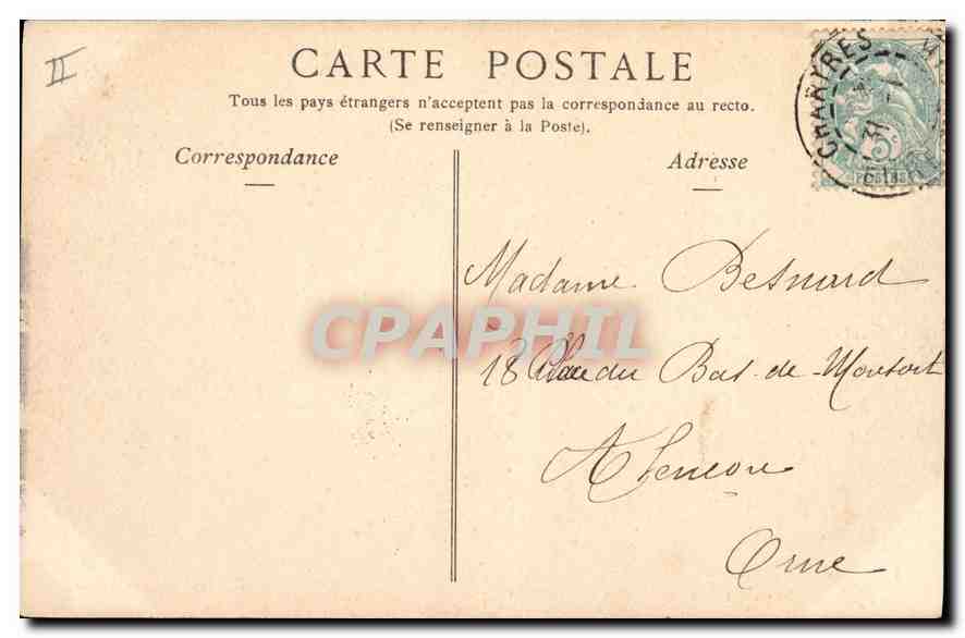 CPA Chartres La Porte Guillaume  — Verso