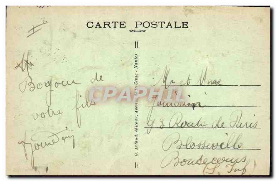 CPA Chartres La Porte Guillaume  — Rückseite