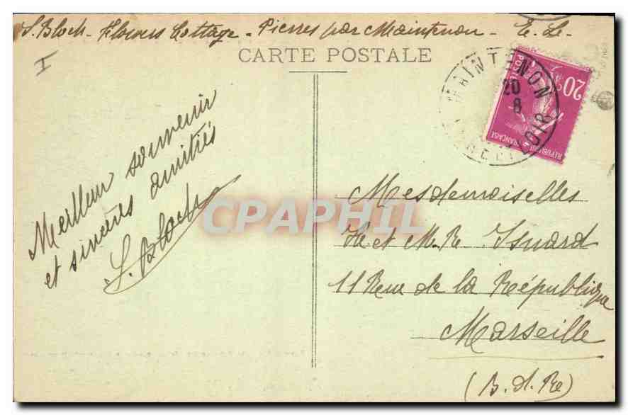 CPA Chateau de Maintenon Cote Sud Commence par Philippe Auguste  — Rückseite