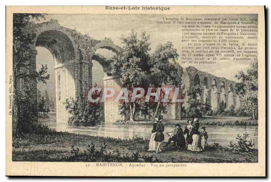 Maintenon - Aqueduc - Vue en perspective — Éditeur Ch. Fournier, série 41