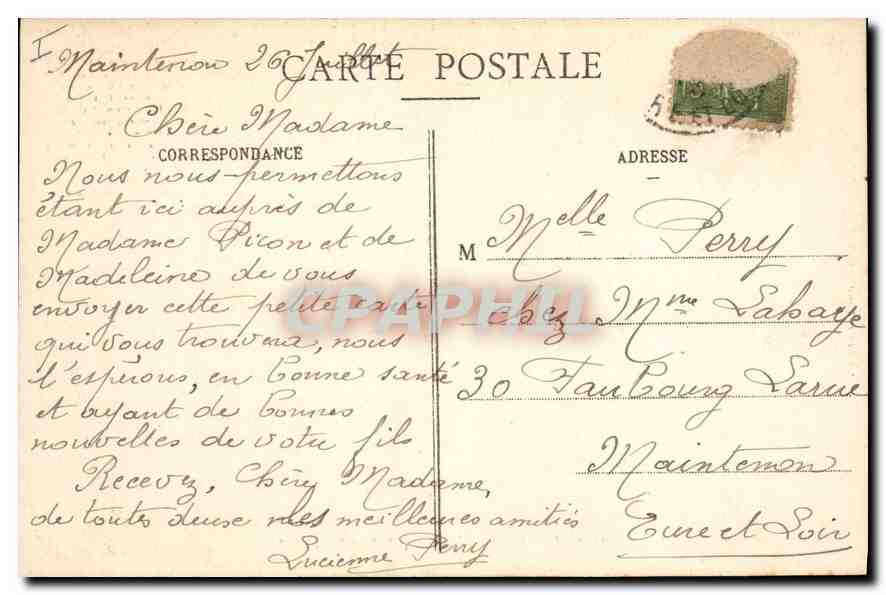 Maintenon - Aqueduc - Vue en perspective — Éditeur Ch. Fournier, série 41 — Verso