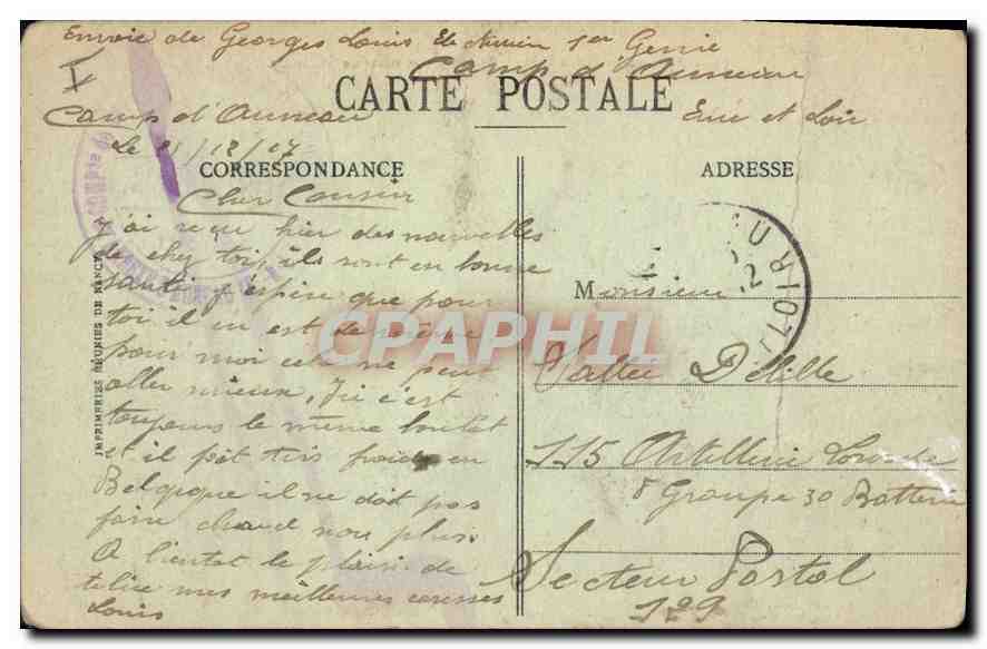 Aqueduc de Maintenon (XVIIe s.) et route de Gallardon — Éditeur : F. Ponceault, Ault, Drôme — Verso