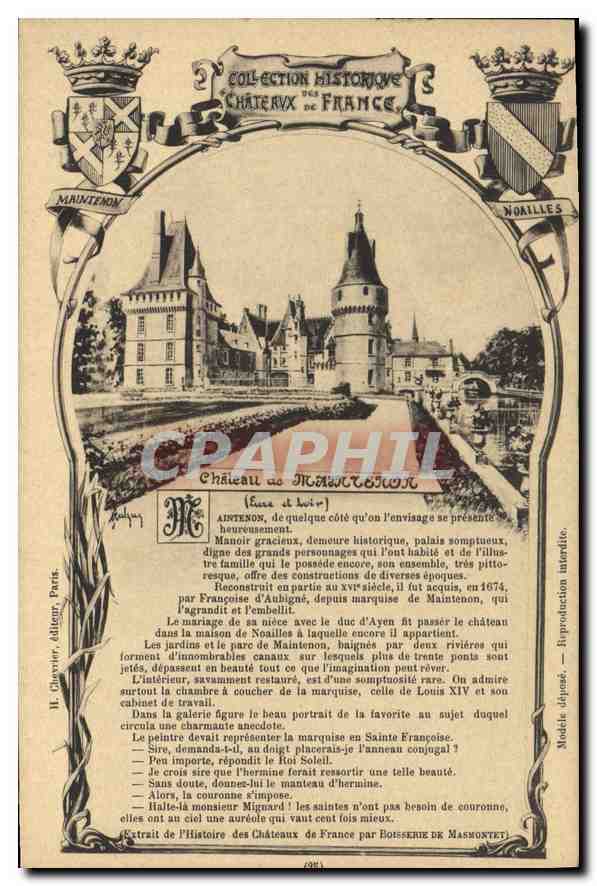CPA Collection Historique Chateaux des France Chateau Maintenon 