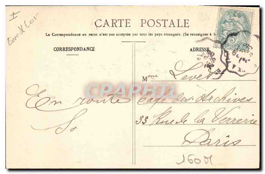 CPA Chateau d'Anet L'Entree  — Verso