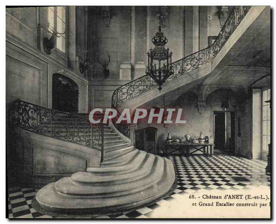 CPA Chateau d'Anet E et L et Grand Escalier construit par le Duc de Vendome