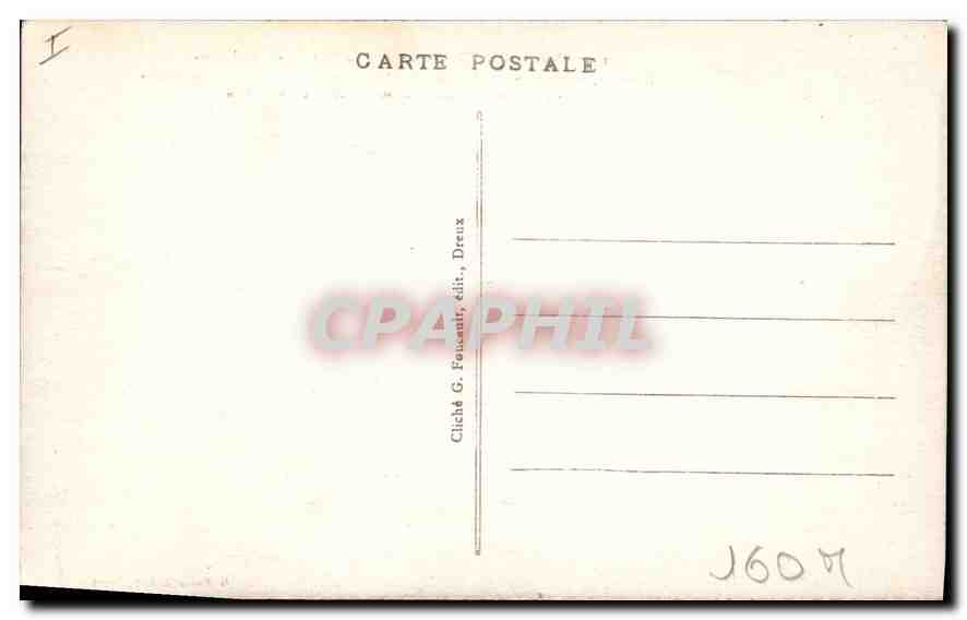 Château d'ANET (E. et L.) — Le Portail, vu de la Cour — G. Foucault, édit. Dreux — Rückseite